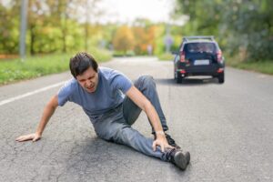 Injured pedestrian plans to call a Palmdale lawyer.